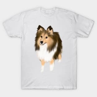 Cute Sheltie Drawing T-Shirt